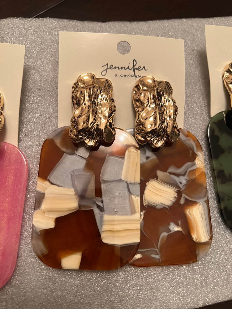 New Big Tortoise (Pierced) Earrings (5 new colors)
