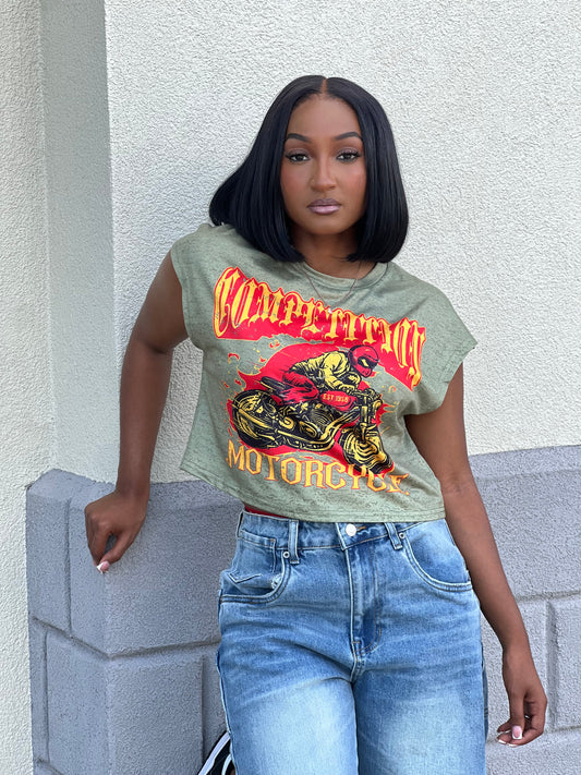 Motorcycle Life Top (Green))
