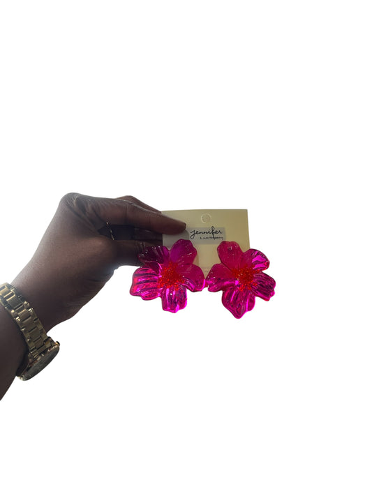 Glow Flower Earrings (pink)