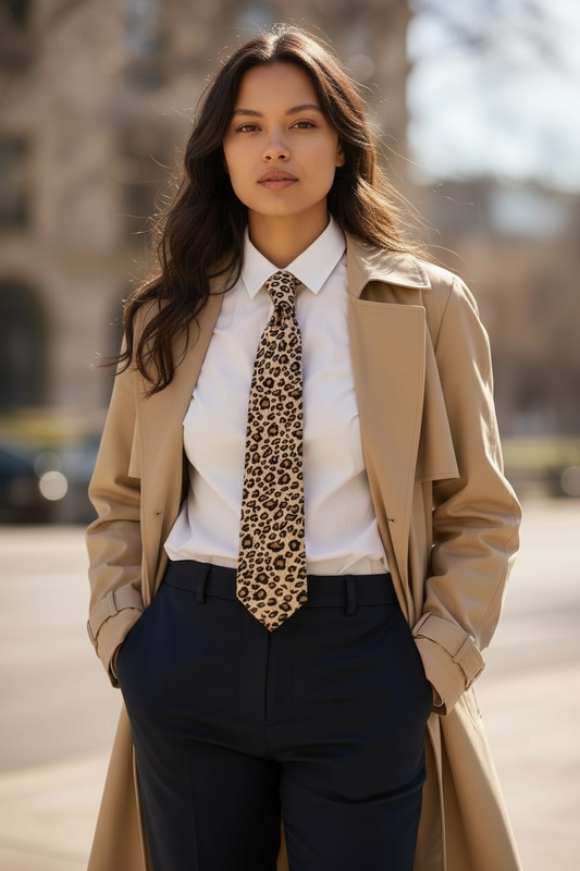 Animal Print Fall Necktie