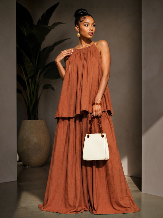 August Breeze Set-Brown