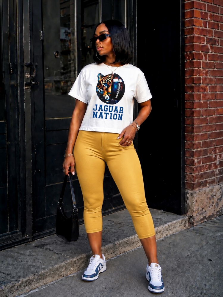Jaguar Nation Crop Tee Shirt
