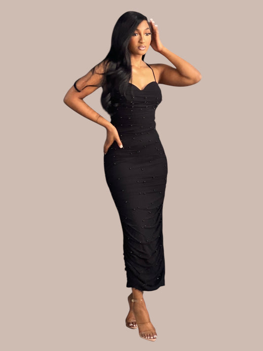 Olivia Pearl Dress-Black