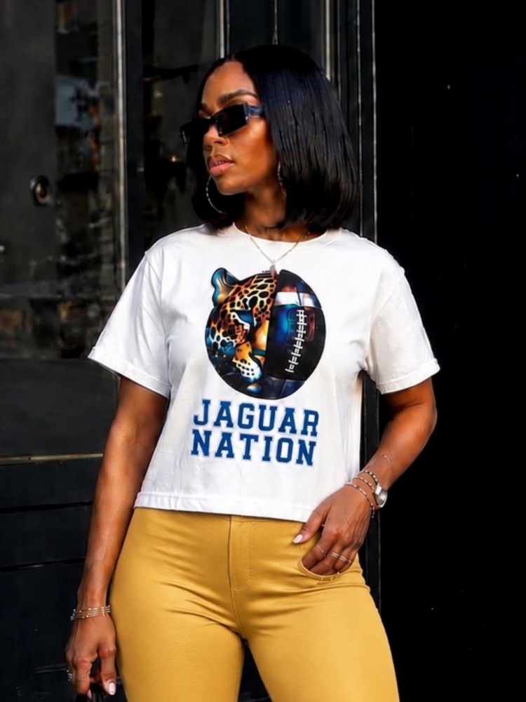 Jaguar Nation Crop Tee Shirt