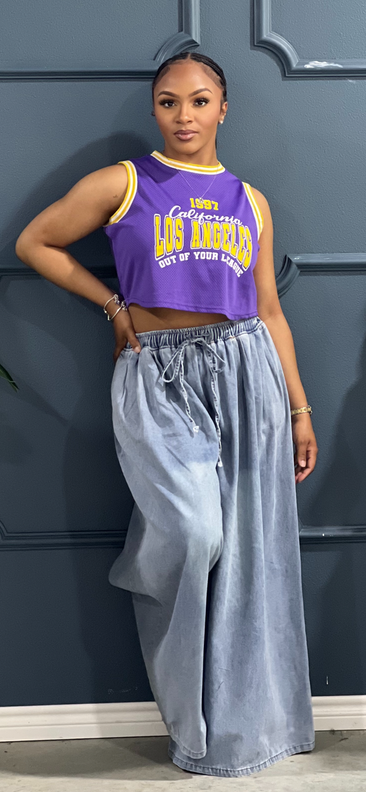 New Denim Super Wide Leg Jeans