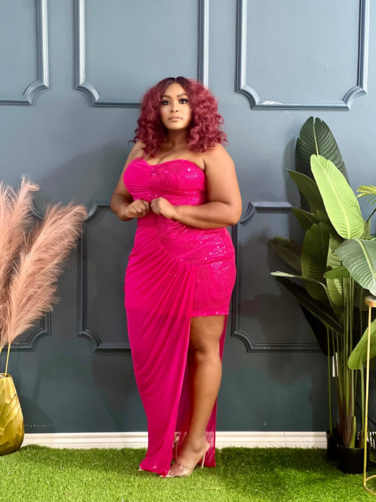 Star Dress Plus-Pink