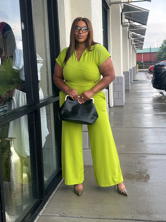 Lola Jumpsuit Plus (Chartreuse)