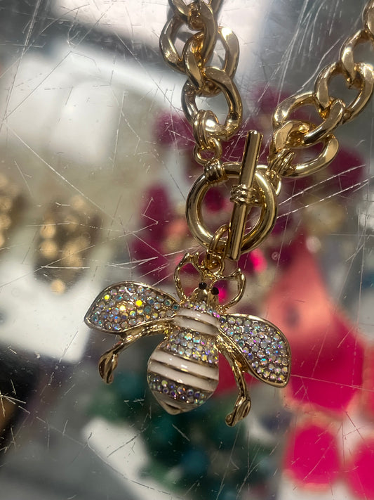 Stone Bee Necklace