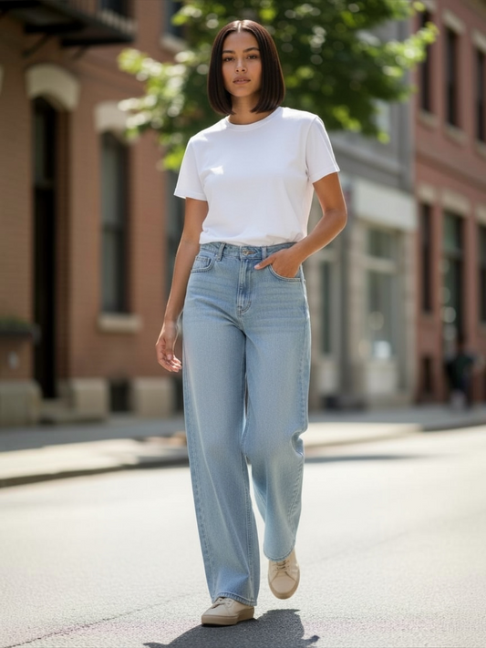 High Rise Wide Leg Jeans