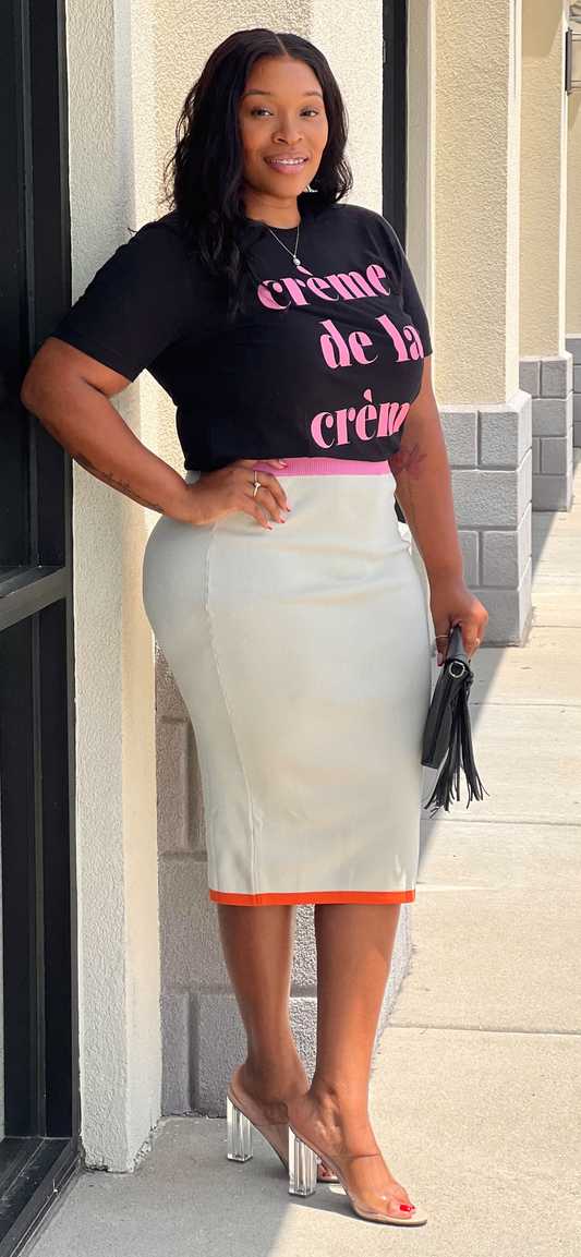 Crème de la Creme Tee Shirt-Pink