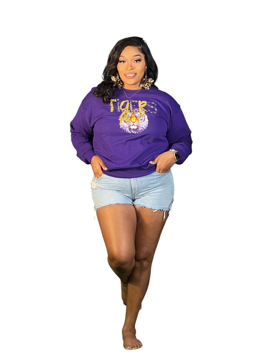LSU Sweatshirt-Purple