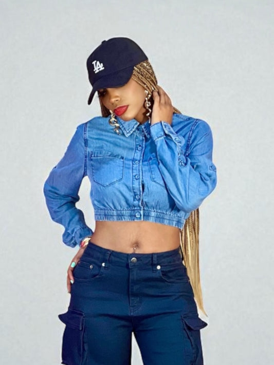 Casual Denim Top