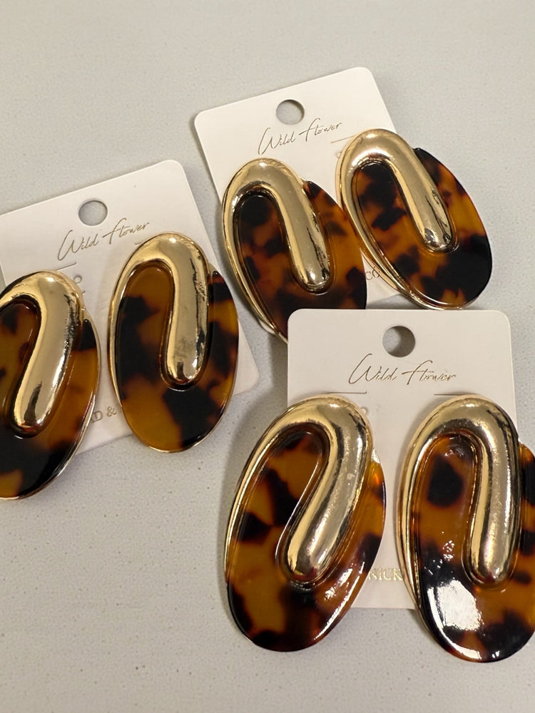 Animal Print Stud Earrings Alc