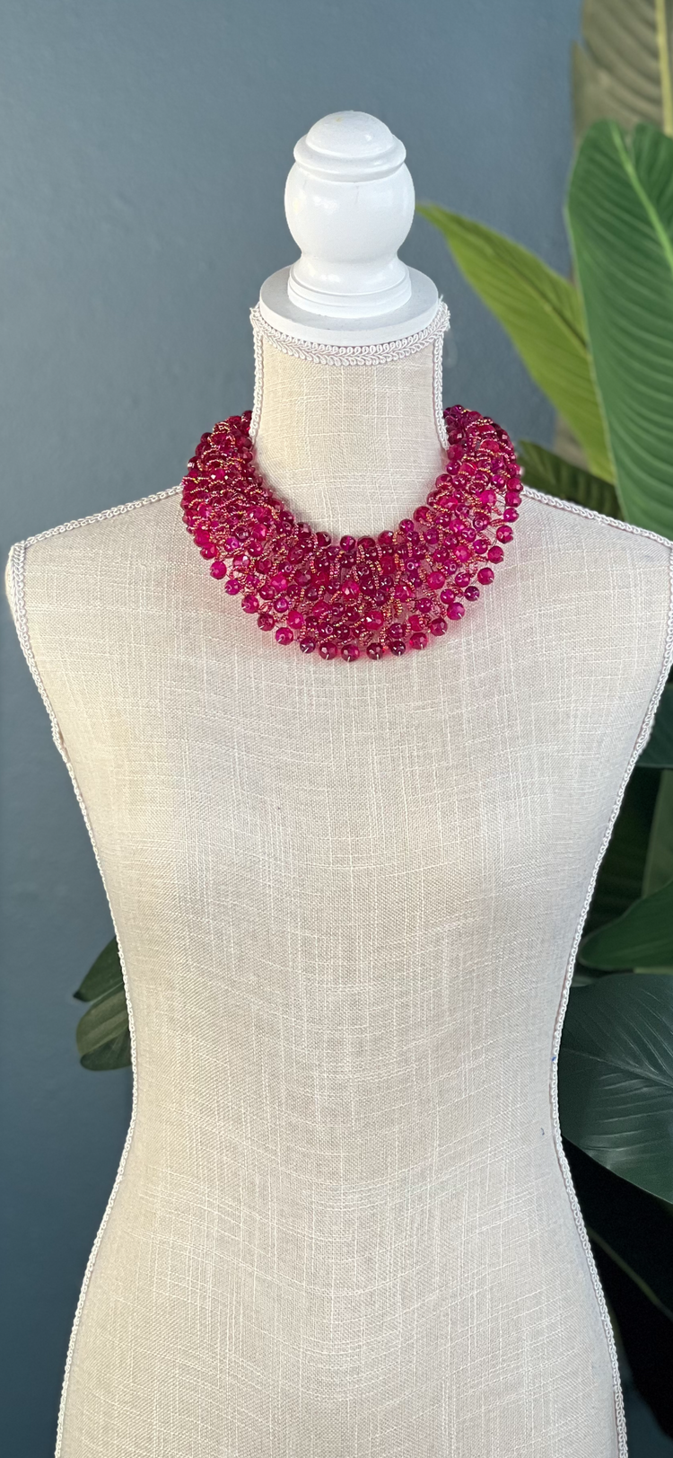 New Pink Bib Necklace