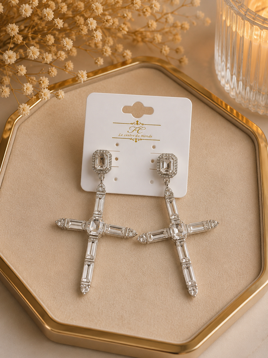Formal Cross Earrings