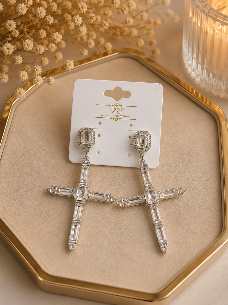 Formal Cross Earrings