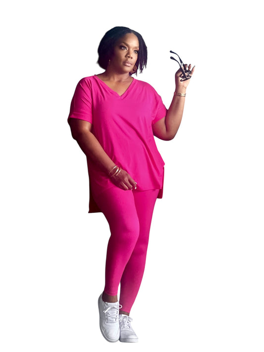 Spring Comfy Set-Hot Pink