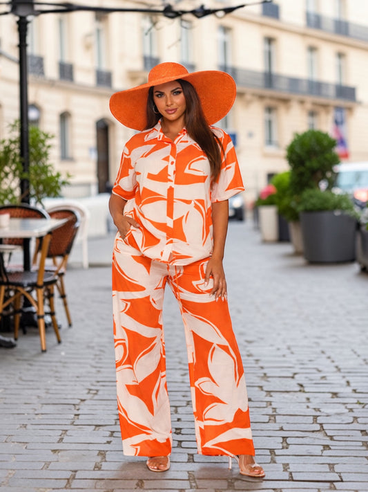 Fancy Floral Set-Orange