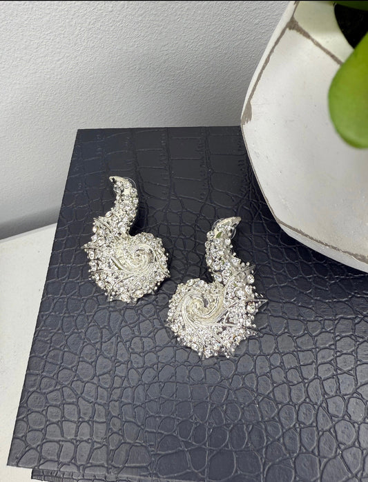 Frosted Glam Earrings Alc (silver)