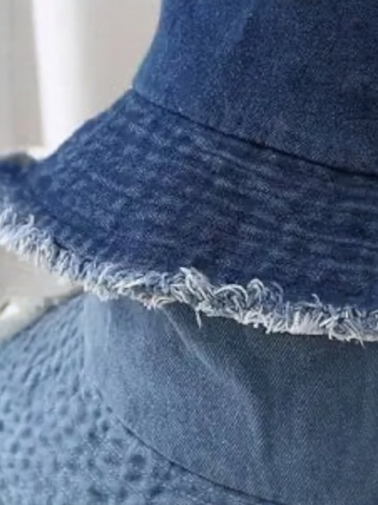 Distressed Denim Bucket Hat (3 colors)