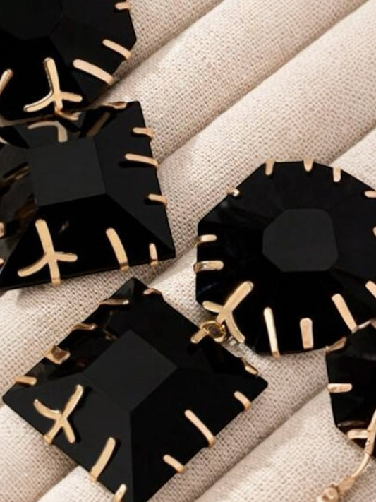 Game Day Earrings-Black