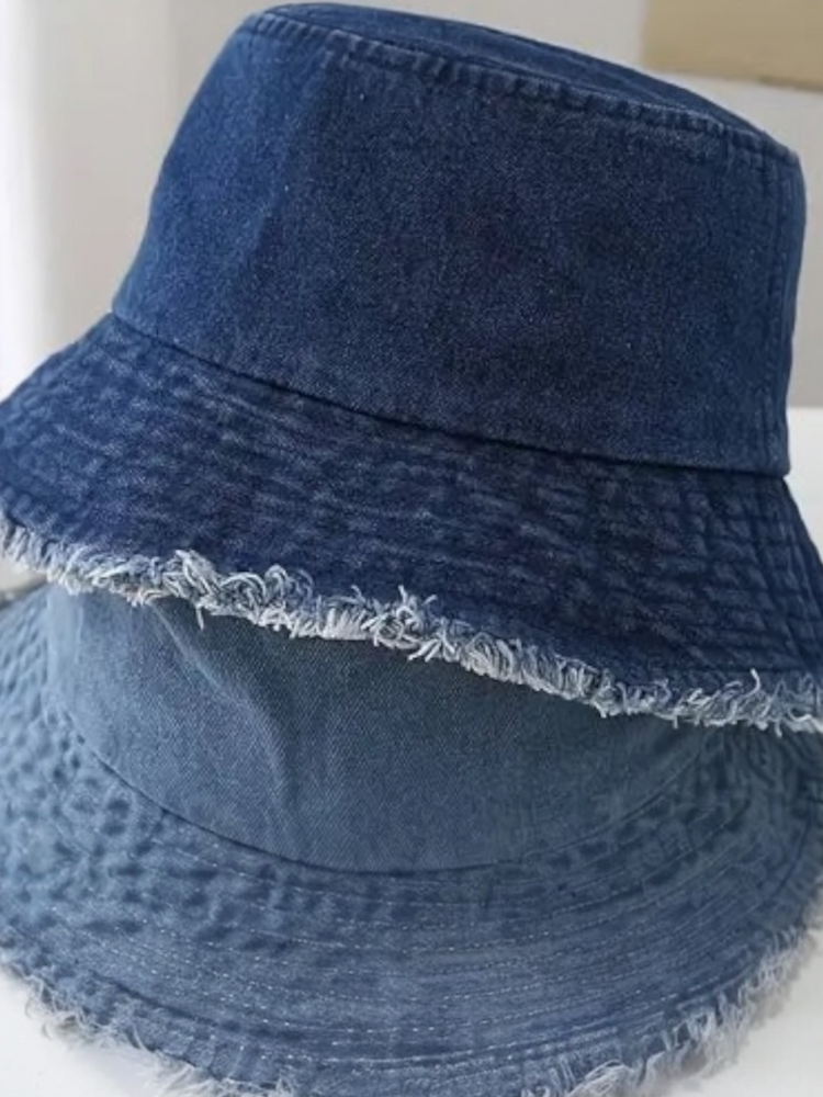 Distressed Denim Bucket Hat (3 colors)