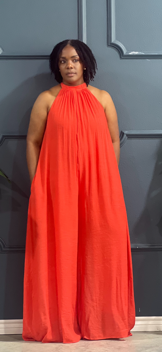Springing Jumpsuit-Orange