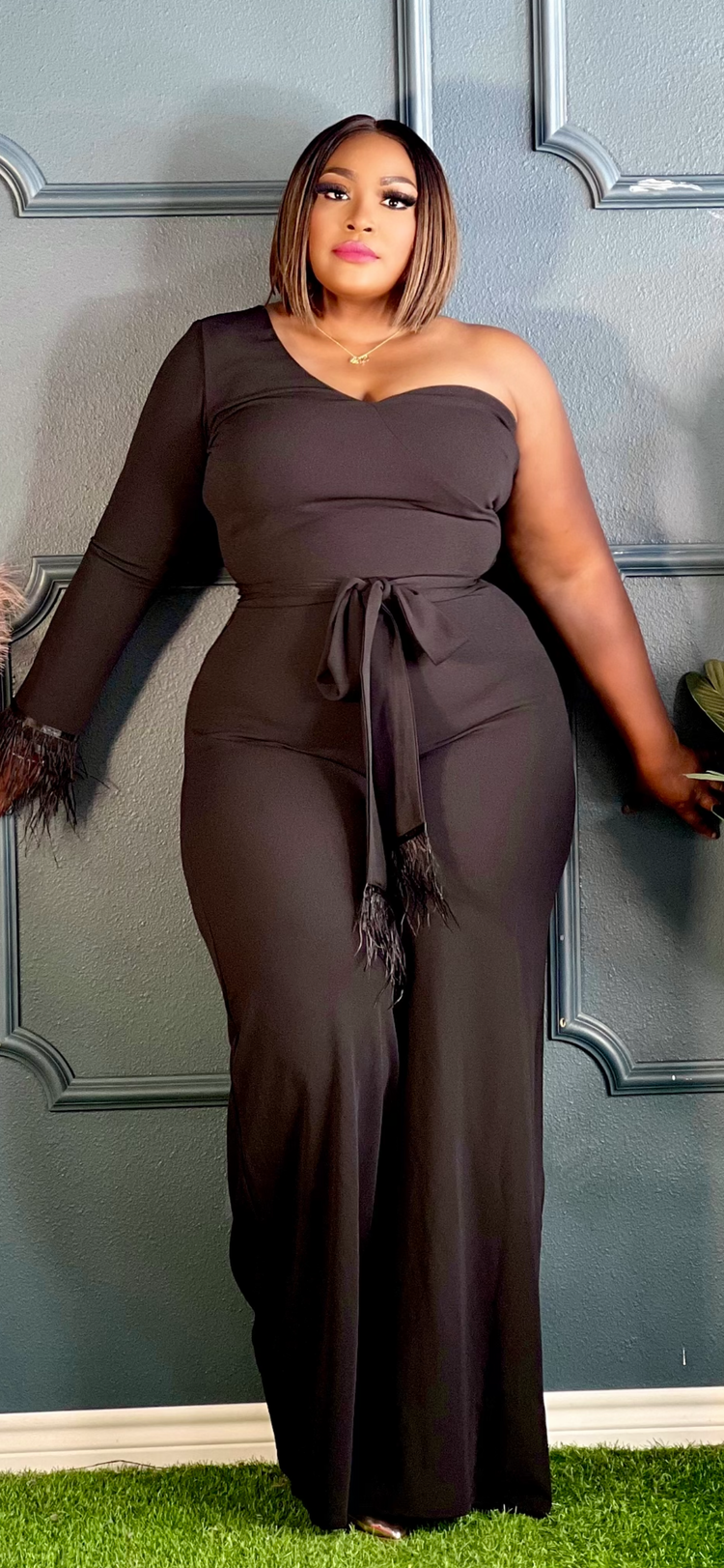 Sassy Black Jumpsuit Reg/Plus