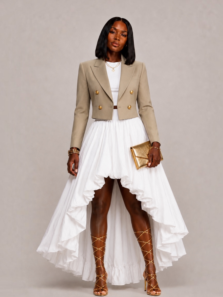 Macy’s Puff Skirt-White