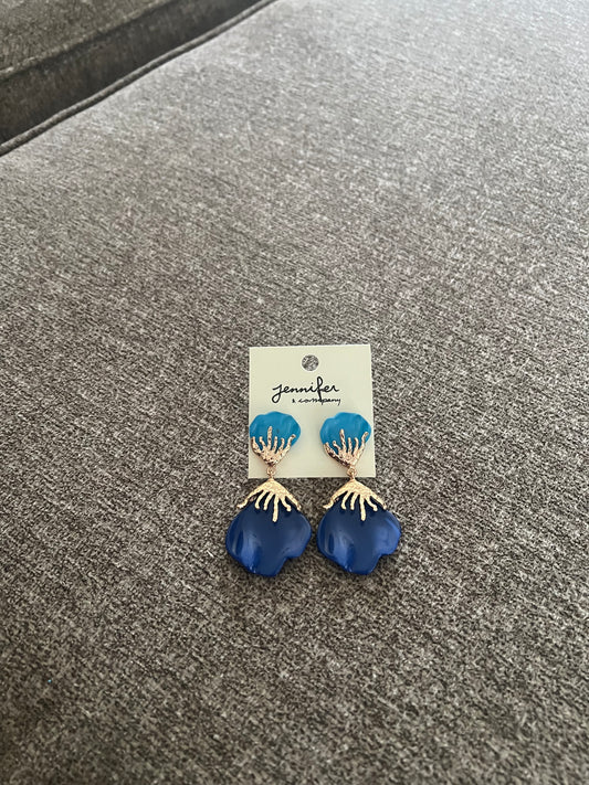 Elegant Shee Earrings-Blue Blue