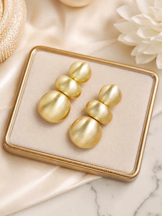 Matte Triple Beauty Earrings
