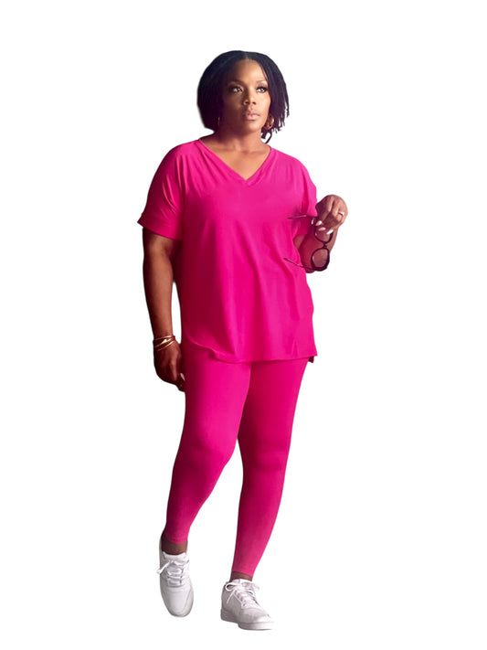 Spring Comfy Set-Hot Pink