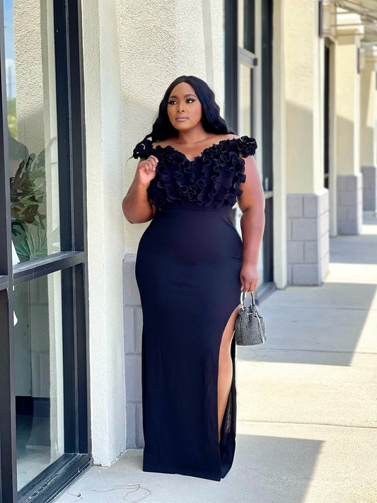 Ruffles On Me Gown Plus