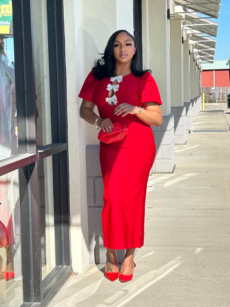 Red Bandage Holiday Dress