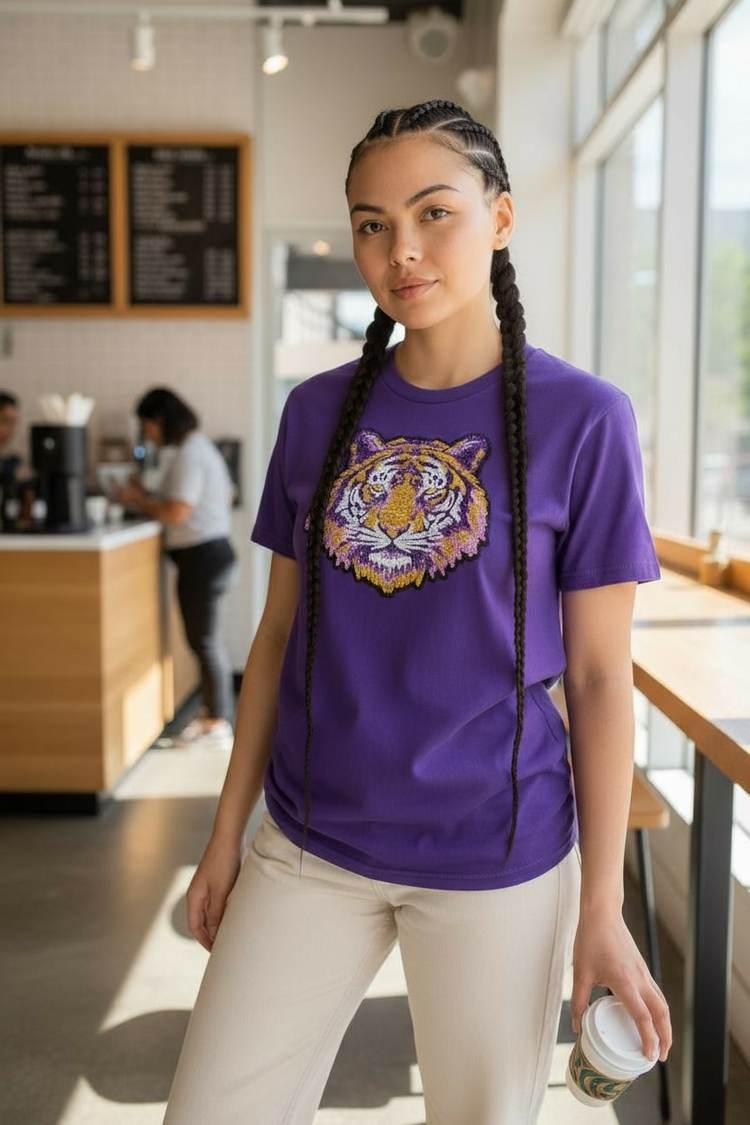 New LSU Face Patch Tee Shirt