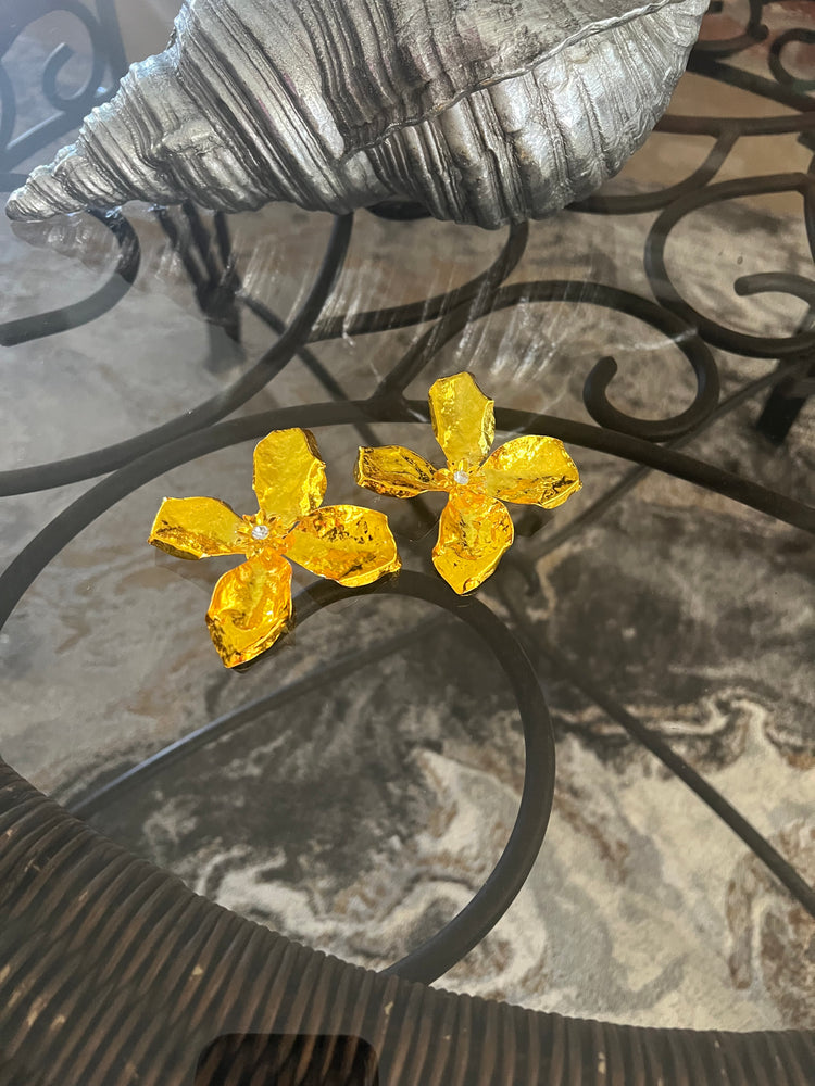 Yellow Petal Earrings