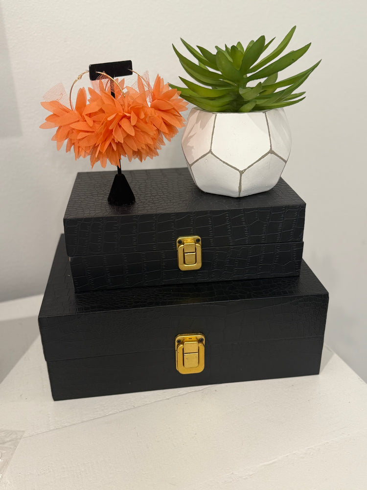 Orange Petal Hoop Earrings Alc