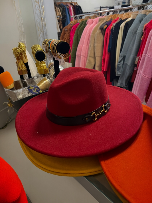 Burgundy Fedora