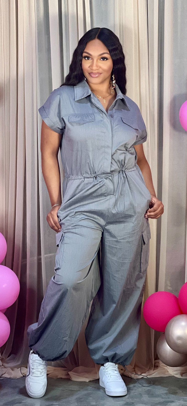 Carpenter Jumpsuit-Grey