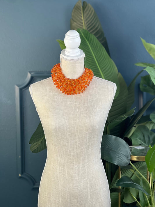 New Orange Bib Necklace