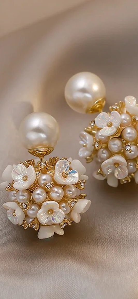 Double Decker Pearl Earrings