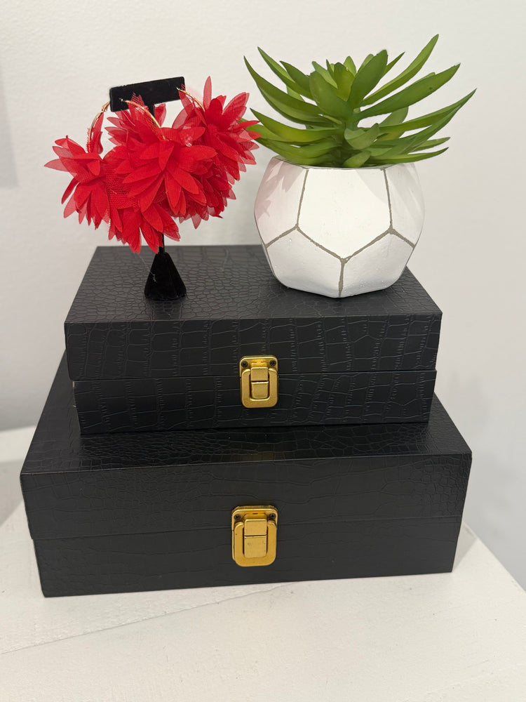 Red Petal Hoop Earrings Alc