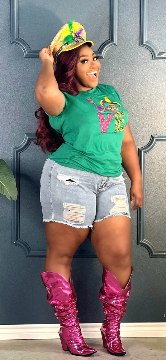 Mardi Gras Love Tee Shirt