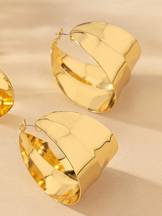 New Wide Hoop Earrings