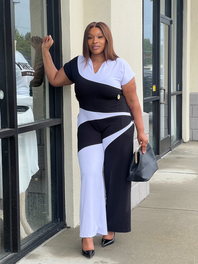 Lola Jumpsuit Plus (Blk/White)