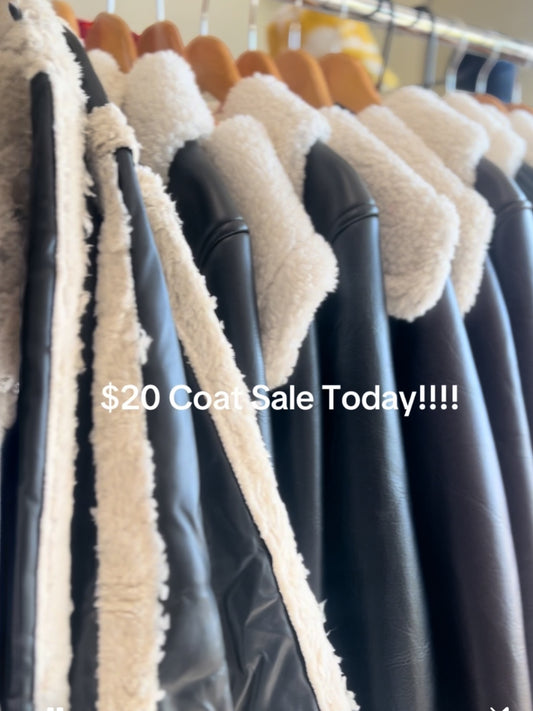$20 Coat Sale Only!!!