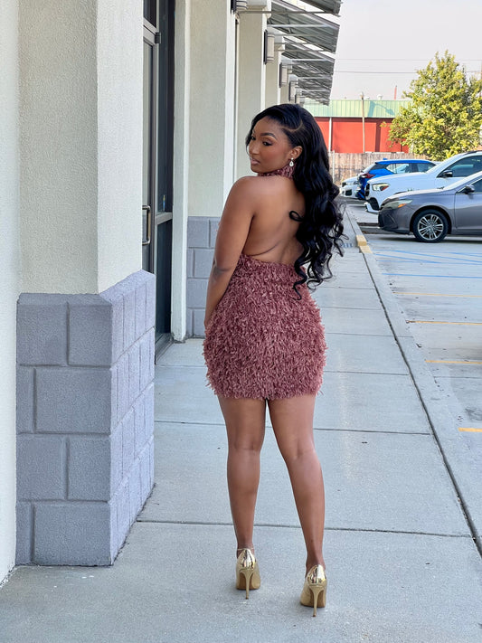 Simply Love Valentine Collection-Blushing Fur Dress