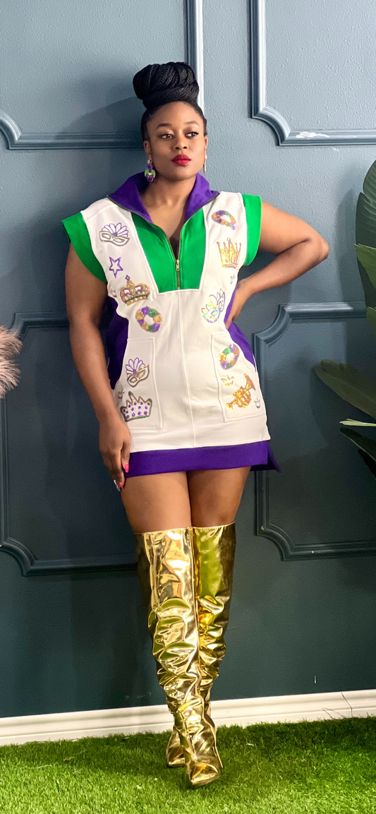 Mardi Gras Tennis Dress