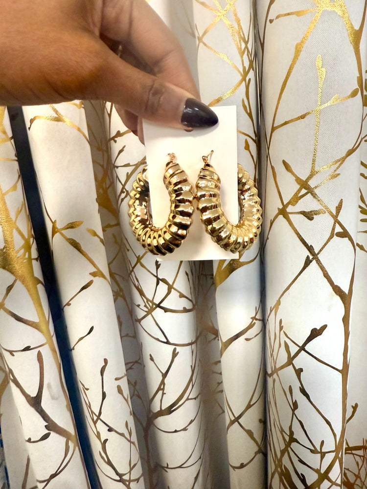 Gold Luxe Loop Earrings Alc