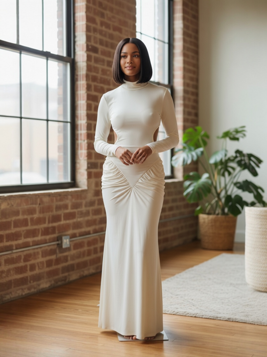 Unsealed Maxi Dress (Cream)